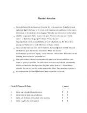 English Worksheet: Last Vacation