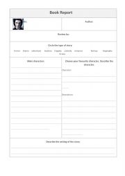 English Worksheet: Rhe Ppicture of Drian Gray- Book Report