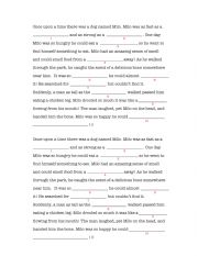 English Worksheet: STORY MILO