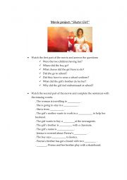 English Worksheet: skater girl