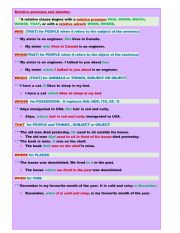 English Worksheet: relative clause 2