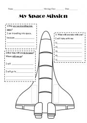 My Space Mission project and writing file (2 pages)