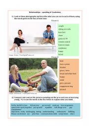 English Worksheet: Describe photos PET