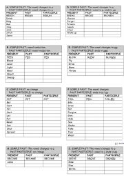 English Worksheet: Irregular verbs