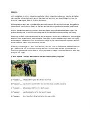 English Worksheet: Multiple Choice Reading  and Word Formation Practice