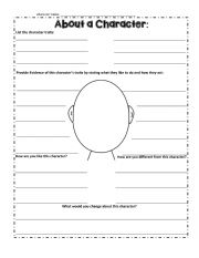 English Worksheet: Create a character