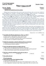 English Worksheet: Leisure in Ancient Rome exam