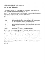 English Worksheet: friends new year�s reasolution