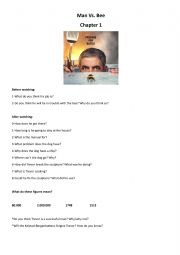 English Worksheet: Man vs Bee - chapter 1