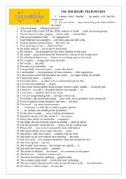 English Worksheet: prepositions