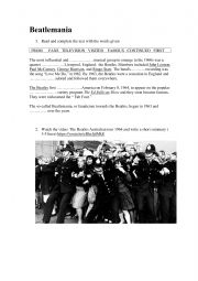 English Worksheet: Beatlemania