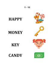 English Worksheet: Y YE