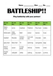 English Worksheet: Do you like...?