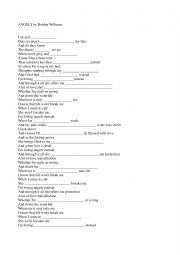 English Worksheet: ANGELS SONG BY ROBBIE WILLIAMS