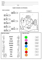 English Worksheet: English Evaluation