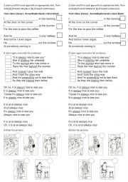 English Worksheet: Tom�s Diner Present Simple and Continuous