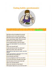 English Worksheet: Eating habits questionnaire