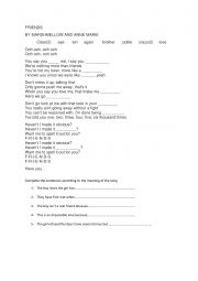 English Worksheet: marshmello friends 