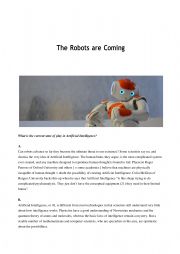 Robots Comprehension Reading Passage