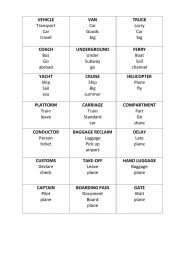 English Worksheet: Taboo game: transport