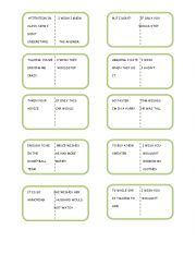 English Worksheet: Wish - If Only DOMINO part 3