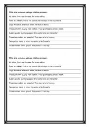 English Worksheet: Relatives