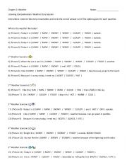 English Worksheet: Weather Worksheet