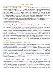 English Worksheet: 1st form language activities 