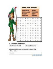 ROBIN HOOD CROSSWORD ESL worksheet by Cecilia valino ROBIN HOOD CROSSWORD ESL worksheet by Cecilia valino