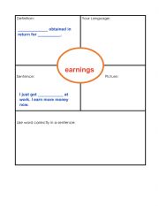 English Worksheet: Budgeting Vocabulary 1