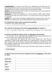 9th grade Movies&Natural disasters themes (full Reading worksheet)