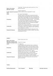 English Worksheet: lexis tasks