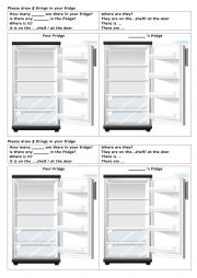 English Worksheet: What is there in your fridge? 