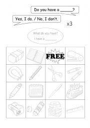 English Worksheet: Do you have