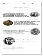 English Worksheet: Victorian Life poem
