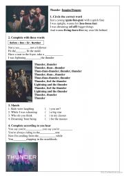 English Worksheet: Thunder