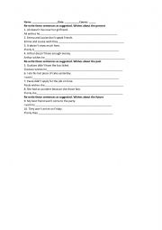 English Worksheet: Wish & If Only 