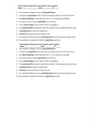 English Worksheet: False Friends (answer key included)