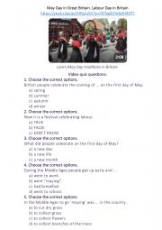 English Worksheet: May Day in Great Britain