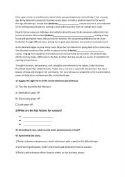 English worksheet: SHORT TEXTS ON SUCCESS