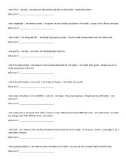 English Worksheet: Select the Food Based on the Description