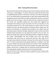 English Worksheet: EBAU - Reading Affected by Gender