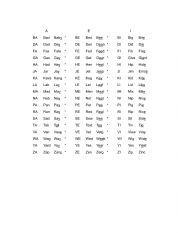 English Worksheet: ESL Working With Vowels