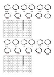 English Worksheet: Colors wordsearch