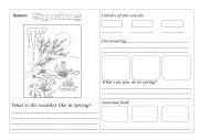 English Worksheet: Seasons_ project_sample