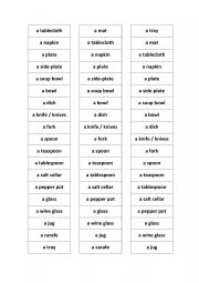 English Worksheet: On the table - in a restaurant