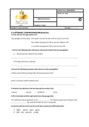 English Worksheet: Mid-term n:3