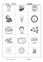 English Worksheet: Words