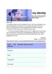English Worksheet: my identity