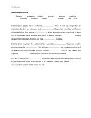 English Worksheet: adjectives
